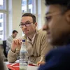 Workshop-Teilnehmer im Gespräch