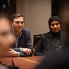 MdB Frederik Bouffier im Gespräch mit jungen Menschen