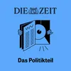 Illustration einer Zeitung, dahinter schaut ein Auge hervor. Schriftzug "DIE ZEIT Das Politikteil"